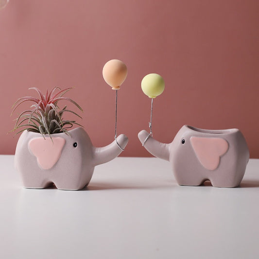 Elephant Ceramic Plant Pot