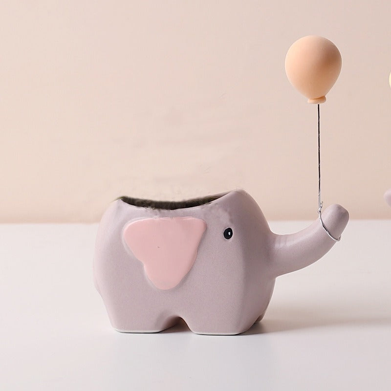 Elephant Ceramic Plant Pot