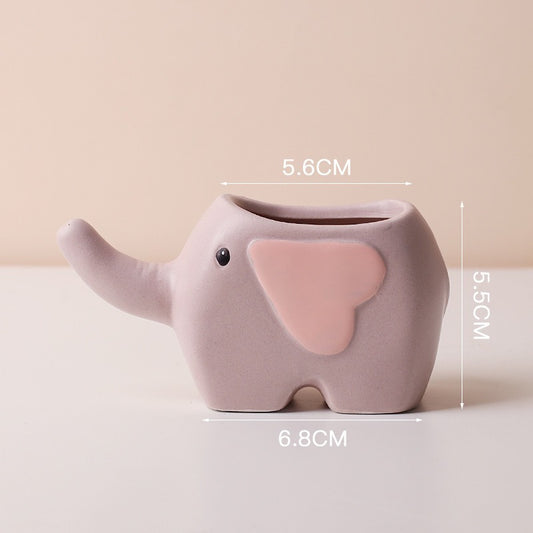 Elephant Ceramic Plant Pot