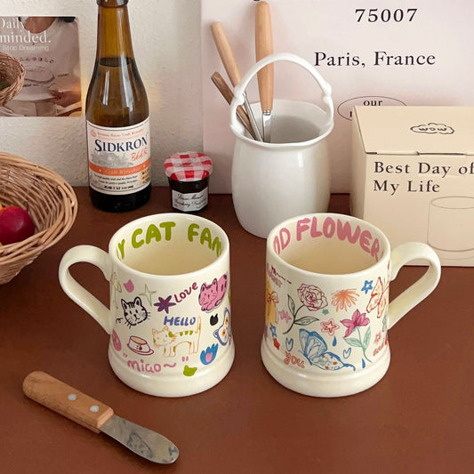 Ceramic Graffiti Cute Mug
