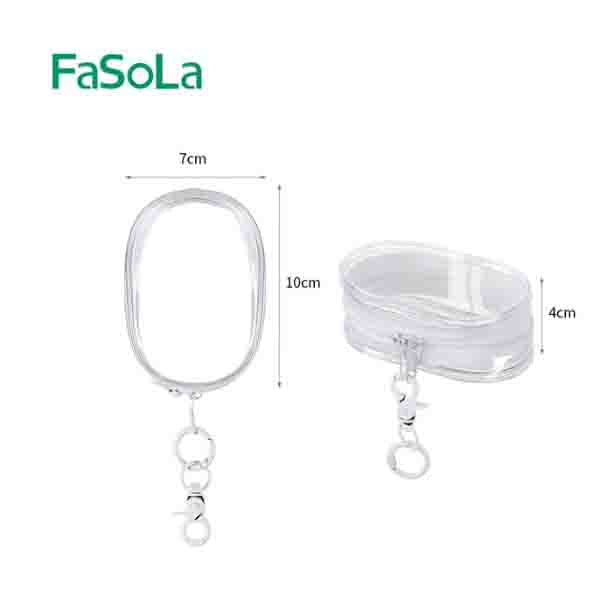 FaSoLa Transparent Mini Storage Pouch – Portable PVC Organizer for Cables, Cards & Accessories