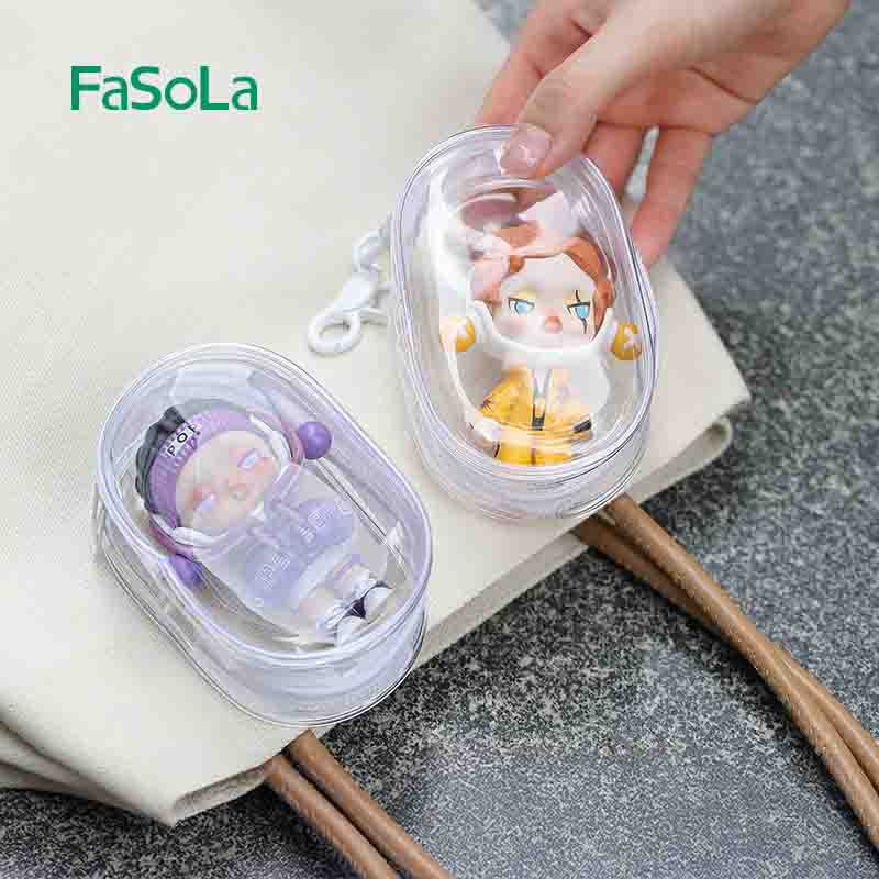 FaSoLa Transparent Mini Storage Pouch – Portable PVC Organizer for Cables, Cards & Accessories