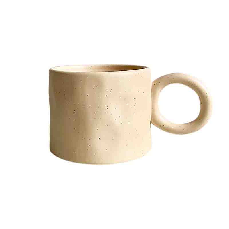 Hammered Matt Ceramic Mug - Beige