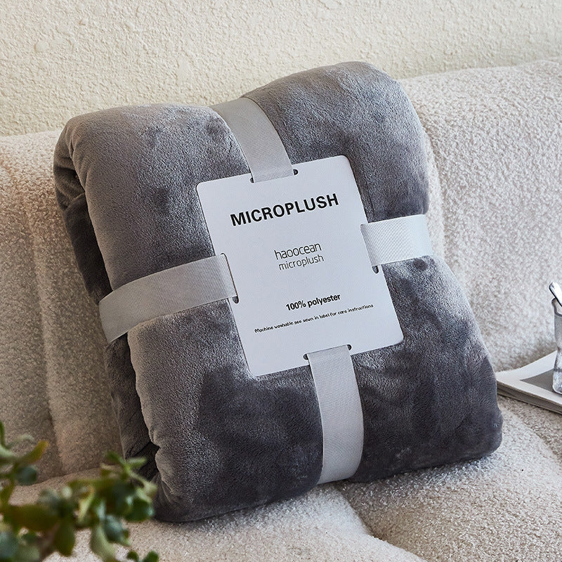 Grey flannel fleece blanket