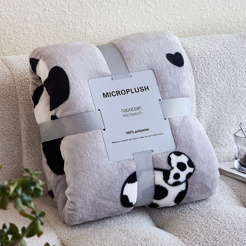 Panda Print flannel fleece blanket