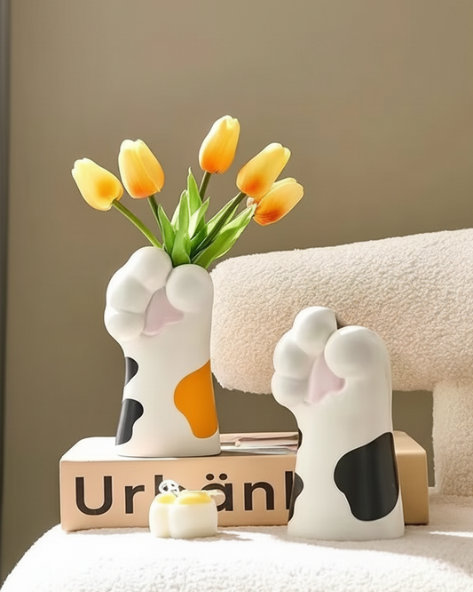 Cat Paw Cow Print Vase – Cute & Fun Lifestyle Hero Shot