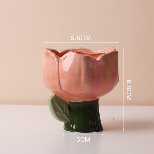 Tulip Ceramic Succulent Plant Pot