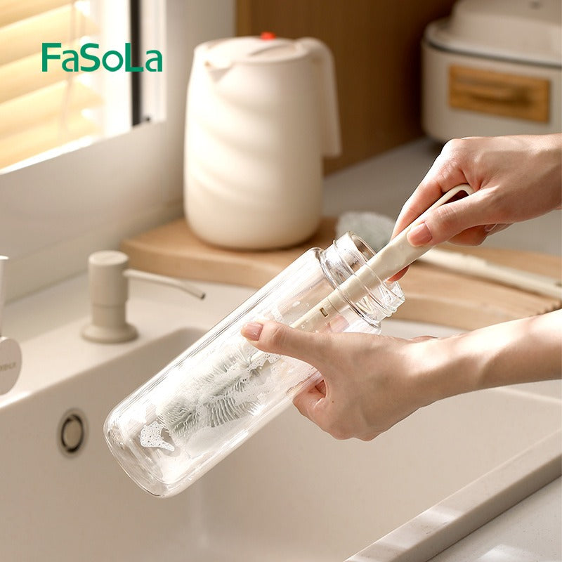 FaSoLa Soft Rubber Cup Cleaning Brush – Removable, Durable & Bottle-Friendly