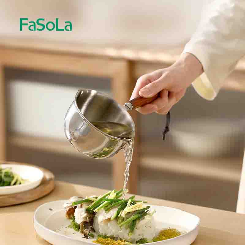 FaSoLa Stainless Steel Mini Pot – Thick Base, Anti-Scald Handle & No-Lid Design