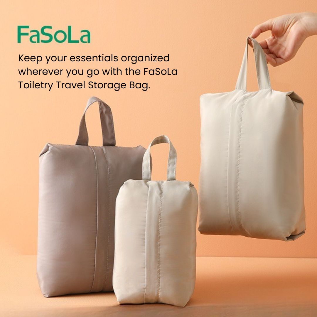 FaSoLa Toiletry Travel Storage Bag – Spacious, Waterproof & Portable Organizer