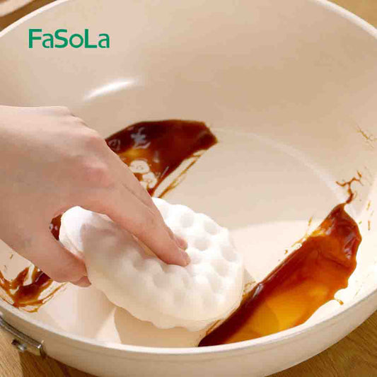 FaSoLa Double-Sided Dishwashing Sponge – Suction Holder, Non-Scratch & Heavy-Duty