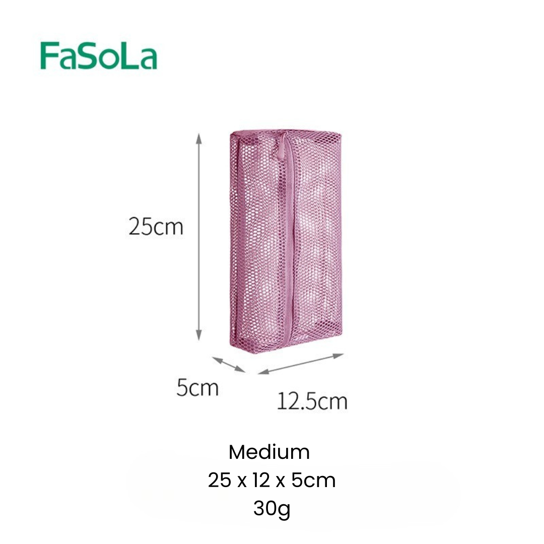 FaSoLa Mesh Storage Bag – Large-Capacity, Portable & Multi-Size Travel Cosmetic Organizer