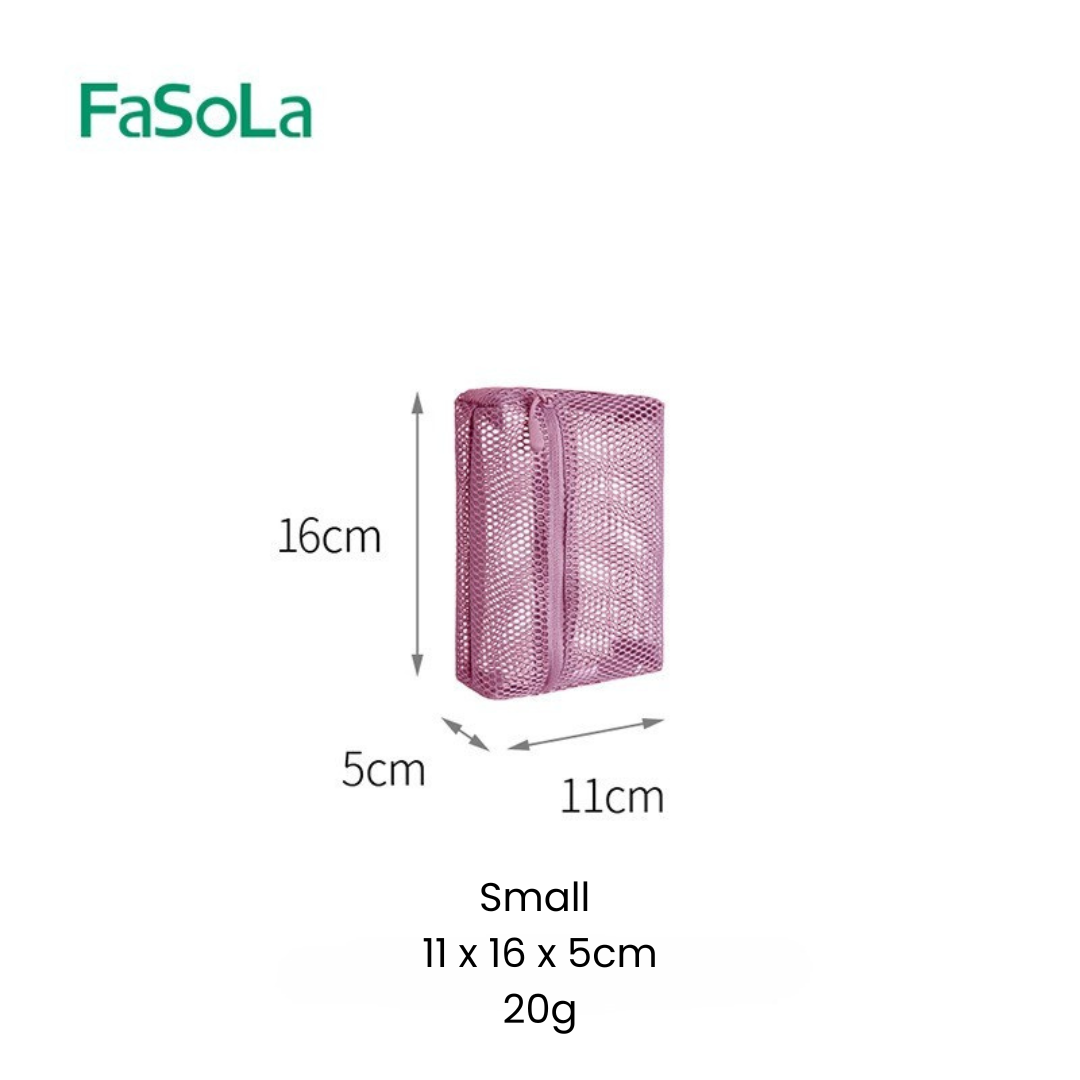 FaSoLa Mesh Storage Bag – Large-Capacity, Portable & Multi-Size Travel Cosmetic Organizer