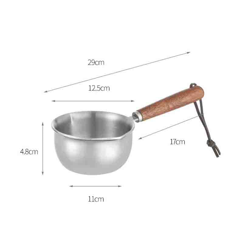 FaSoLa Stainless Steel Mini Pot – Thick Base, Anti-Scald Handle & No-Lid Design