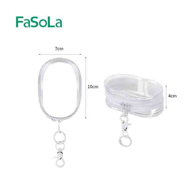 FaSoLa Transparent Mini Storage Bag – Portable PVC Organizer for Cables, Cards & Accessories