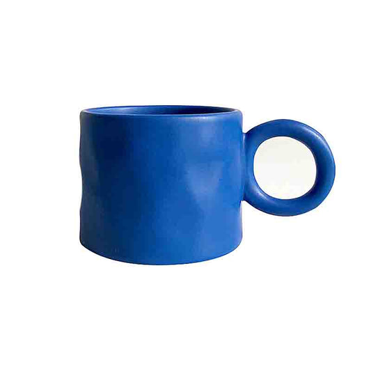 Hammered Matt Ceramic Mug - Blue