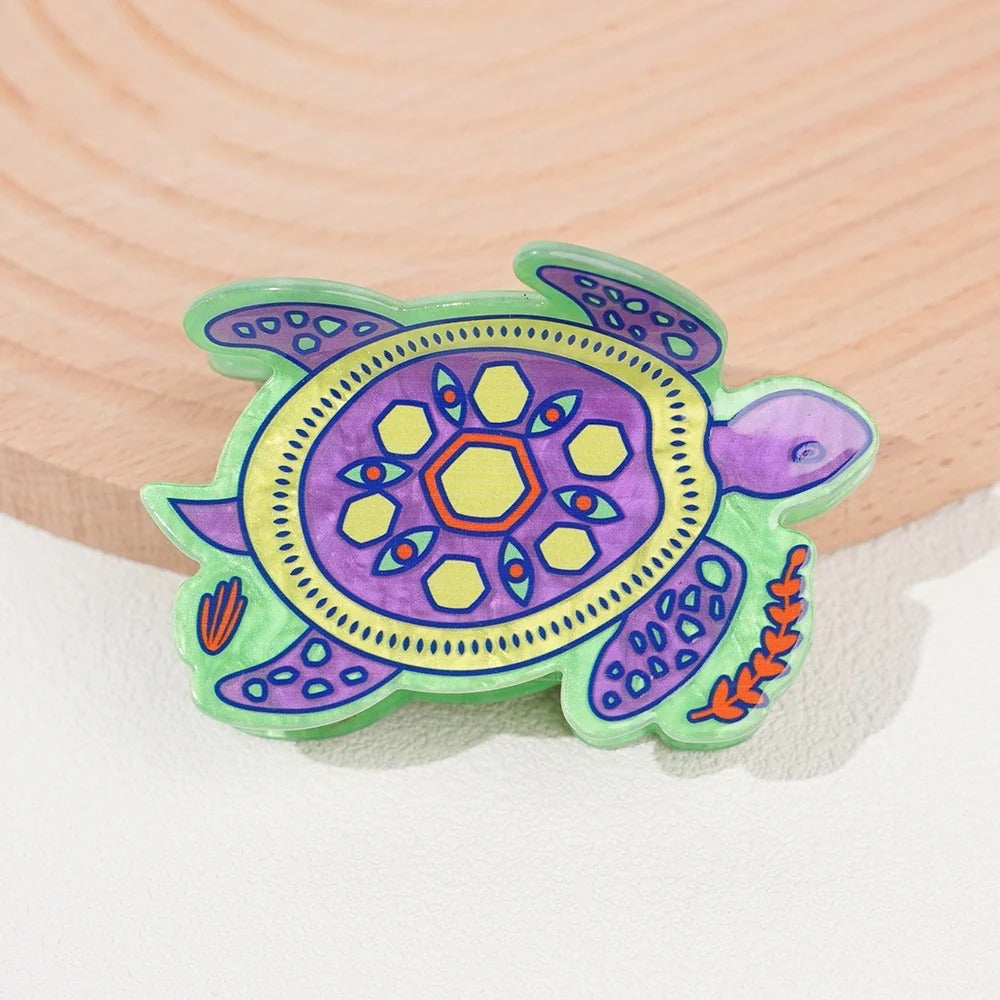 Ocean Creatures Acetate Claw Clip