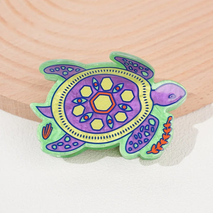 Ocean Creatures Acetate Claw Clip