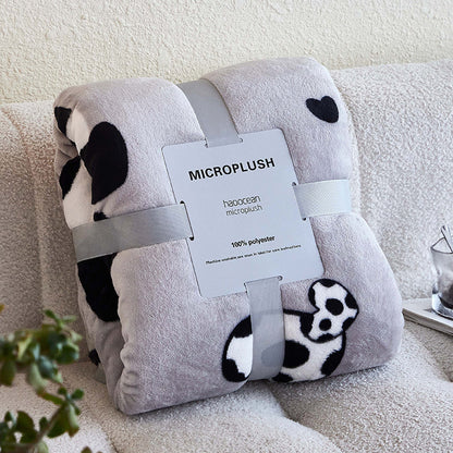 Panda Print flannel fleece blanket