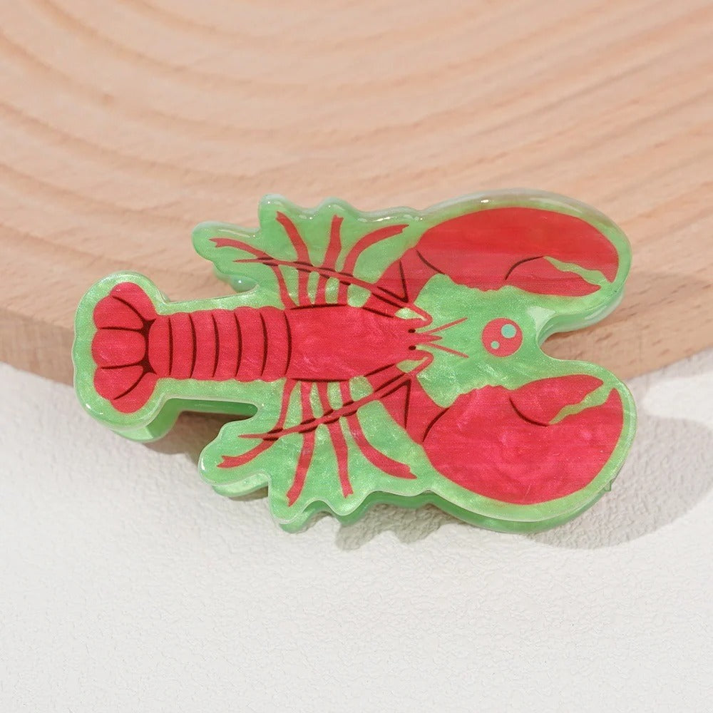 Ocean Creatures Acetate Claw Clip