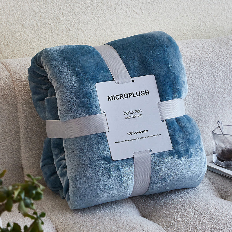 Slate Blue flannel fleece blanket