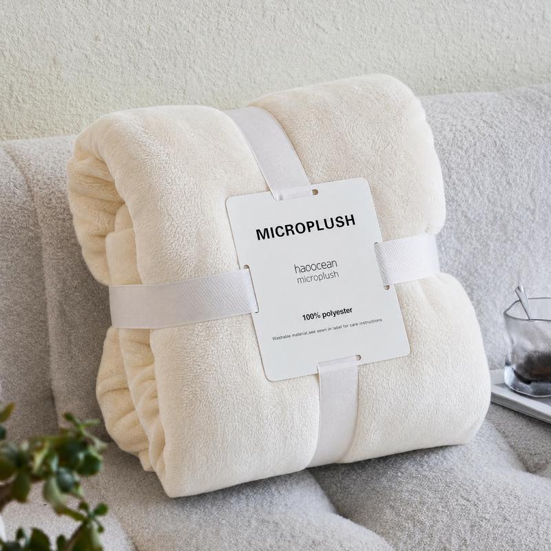 Cream flannel fleece blanket