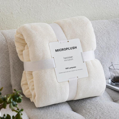 Cream flannel fleece blanket