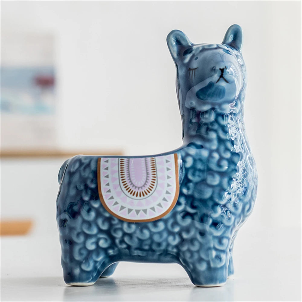 Alpaca Succulent Planter Pot – Cute Ceramic Animal Planter for Small Plants & Home Décor 🌵🦙