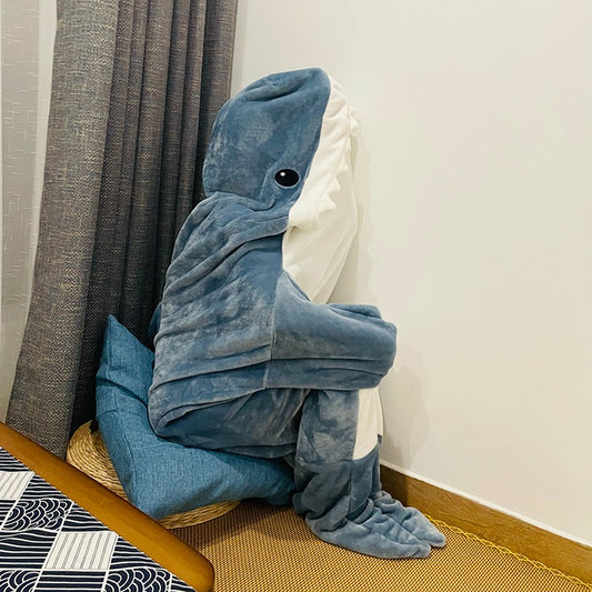 Shark Attack Snuggle Blanket - Wearable Hooded Onesie