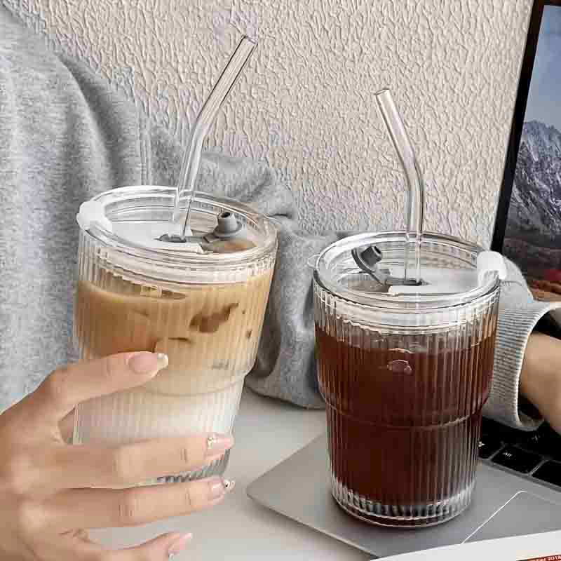 Stripe Glass Cups – Sip, Relax, Repeat 🌿