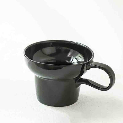 Vintage Charm Ceramic Mug - Wide, Elegant Design for Your Favorite Drinks