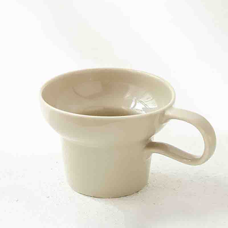Vintage Style Wide Ceramic Mug - Vintage Cream