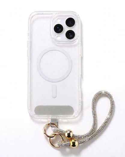 Luxury Rhinestone Wristlet Strap – Sparkling Hands-Free Charm, Silver
