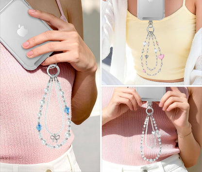 Beaded phone wristlet styled with different outfits