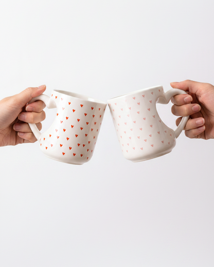 Heart Mug Lifestyle – White Studio Background
