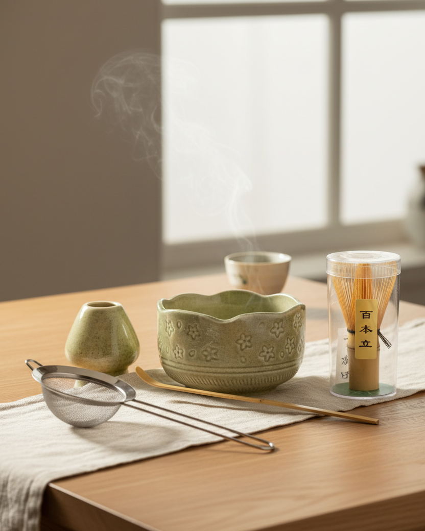 Japanese Matcha Tea Set – 5-Piece Ceramic Gift Set