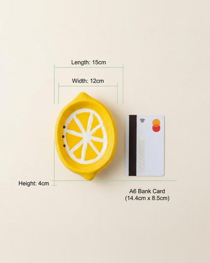 Lemon soap dish dimensions: 15 x 12 x 4 cm