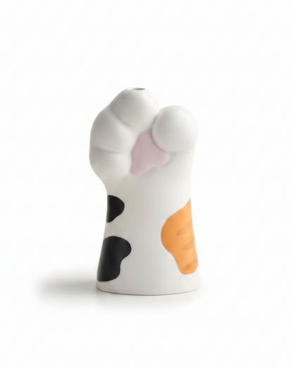 Orange Tiger Cat Paw Vase – Clean Background