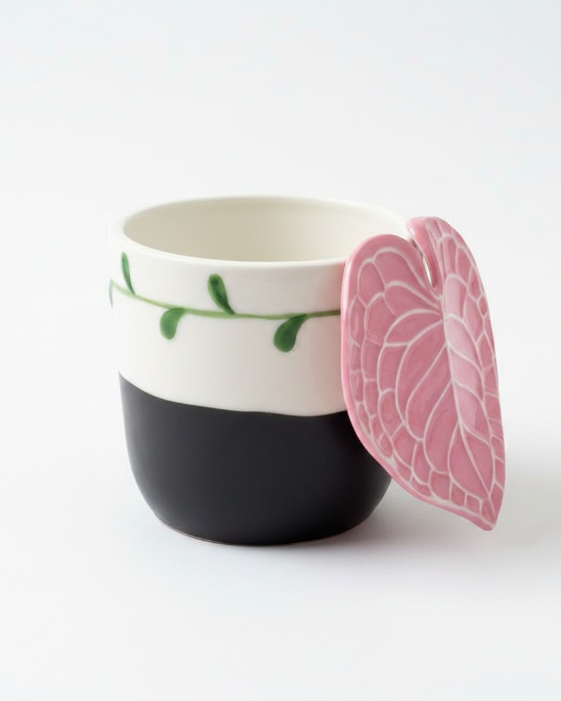 Pink Anthurium Ceramic Mug Clean Product Shot