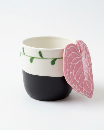 Pink Anthurium Ceramic Mug Clean Product Shot