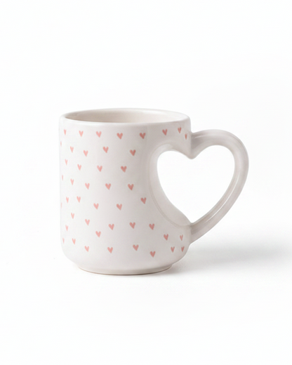 Pink Heart Mug – Clean Product Shot