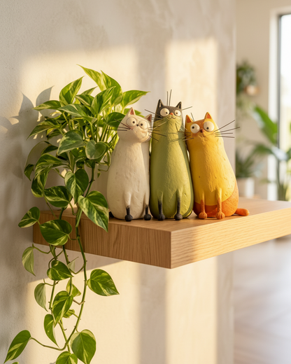 Quirky Cat Vase Lifestyle – Shelf