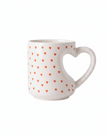 Red Heart Mug – Clean Product Shot