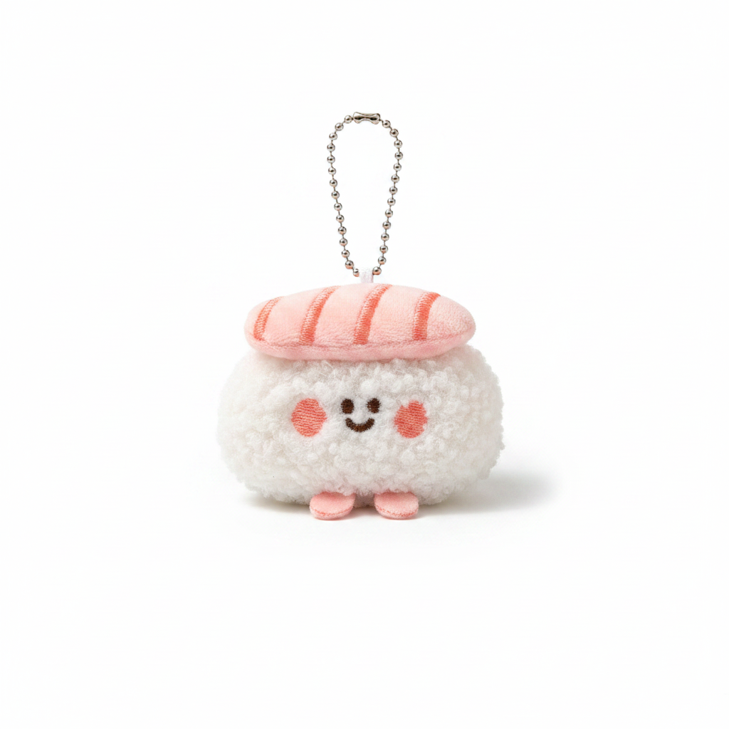 Salmon Sushi Plush Keychain