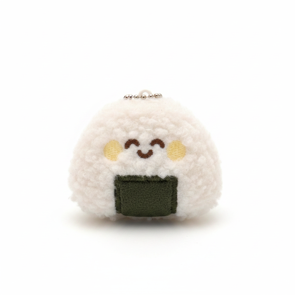 Seaweed Rice Ball Plush Keychain
