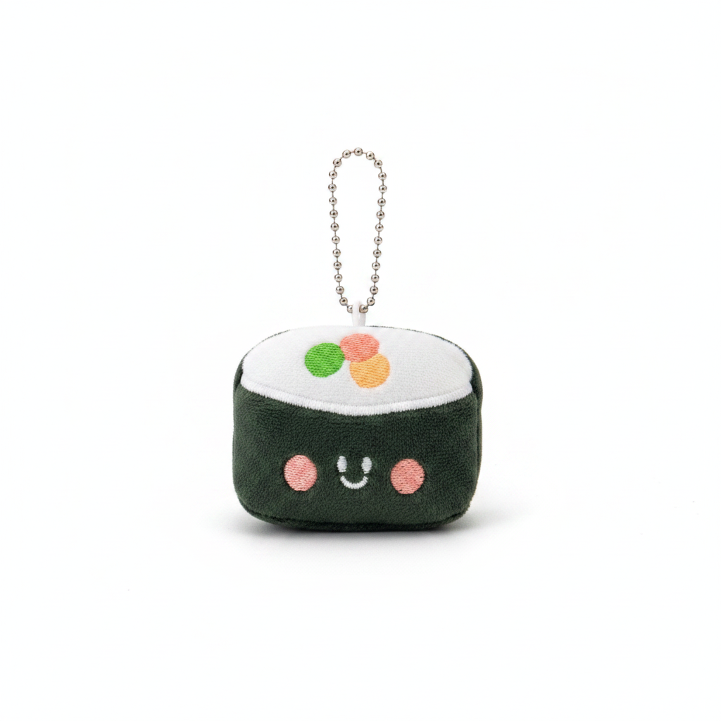 Seaweed Sushi Roll Plush Keychain