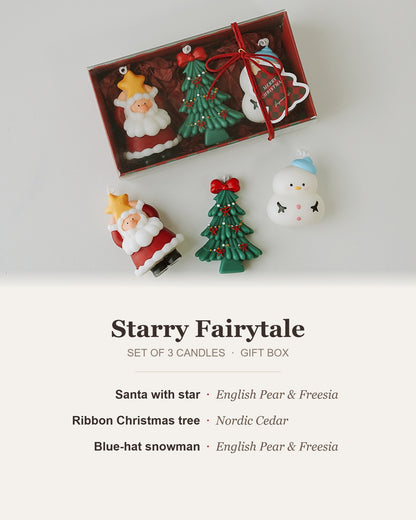 Starry Fairytale Christmas candle gift set contents and scents